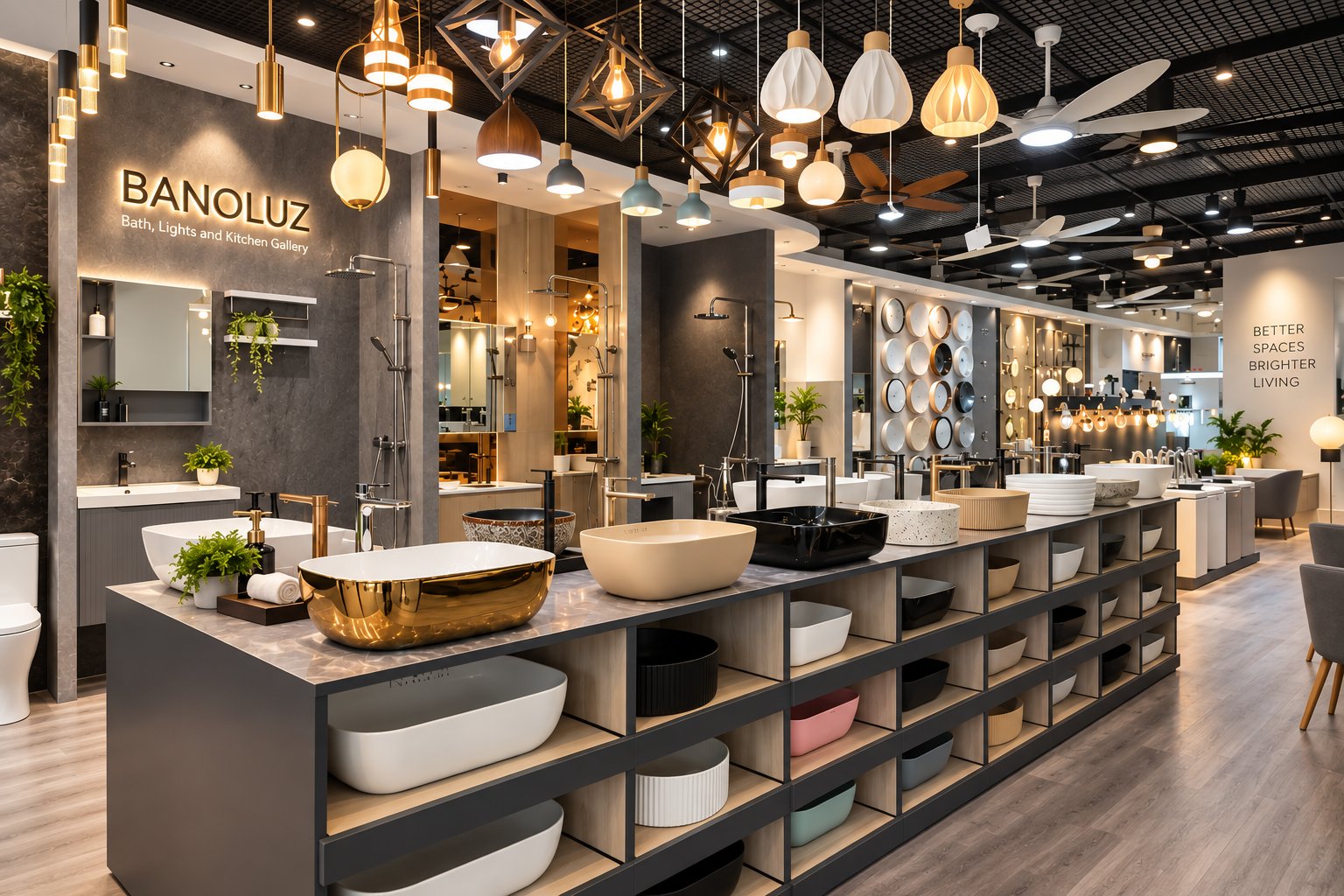 Banoluz Bath, Lights and Kitchen Gallery showroom